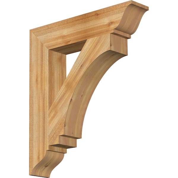 Ekena Millwork Imperial Traditional Rough Sawn Bracket, Western Red Cedar, 6"W x 30"D x 34"H BKT06X30X34IMP01RWR - main